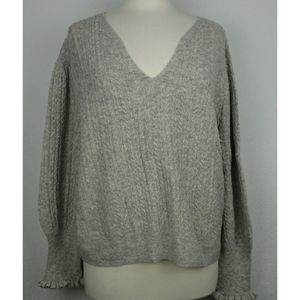 Lucky Brand Knit sweater ruffled sleeves plus size XL